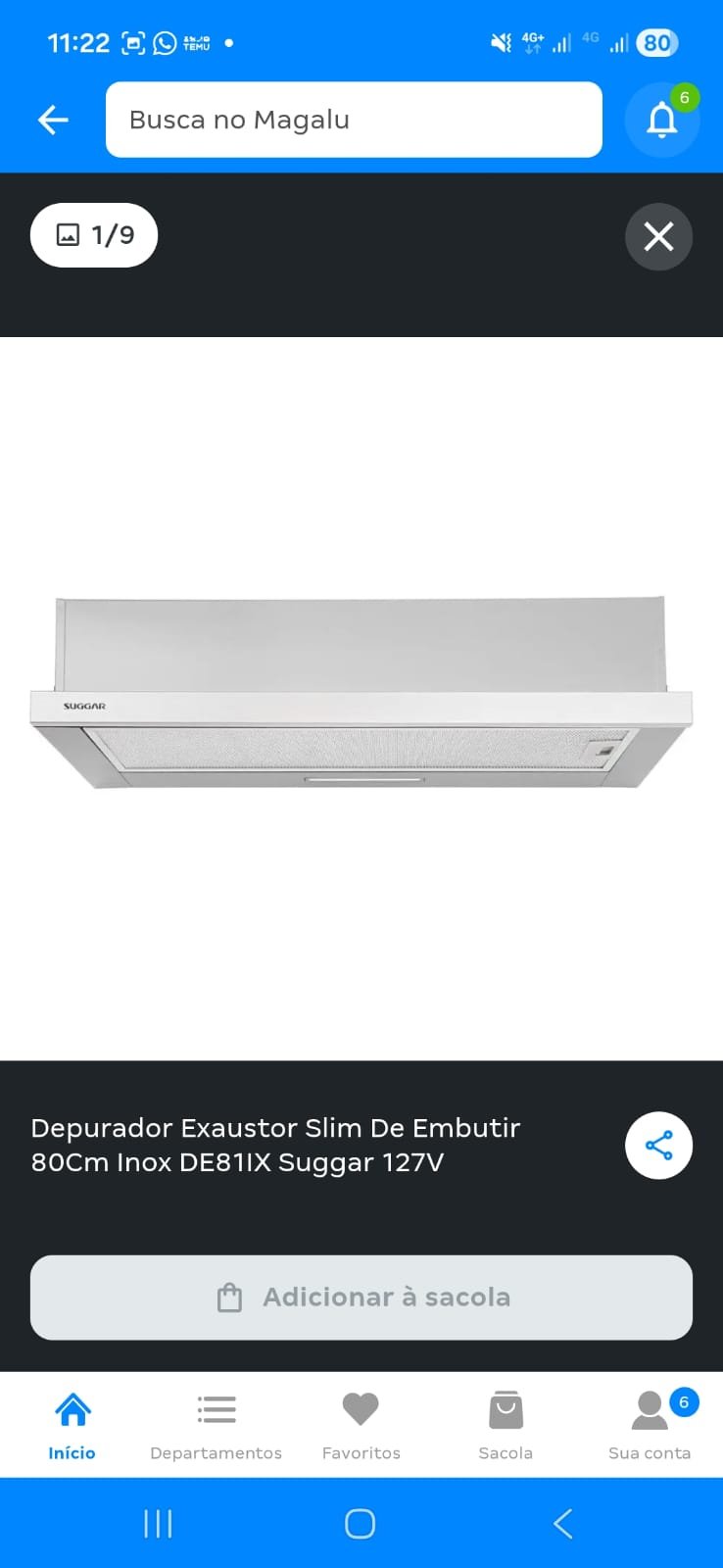 Depurador Exaustor Suggar